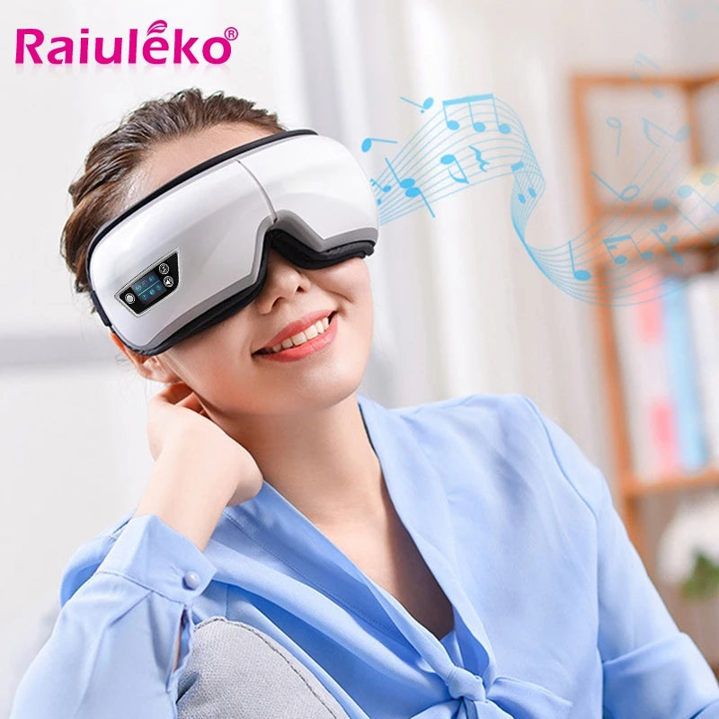 6D Smart Eye Massager Vibration Hot Airbag Compress Eye Care Instrument Bluetooth Music Eye Massage Glasses Eye Relax Fatigue