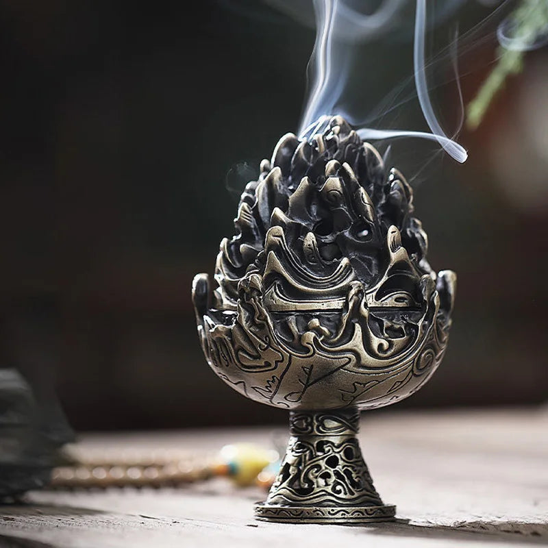 Mini Boshan Pan Incense Burner DIY Household Indoor Tower Incense Burner Zen Incense Burner Tea Ceremony Decoration Ornaments