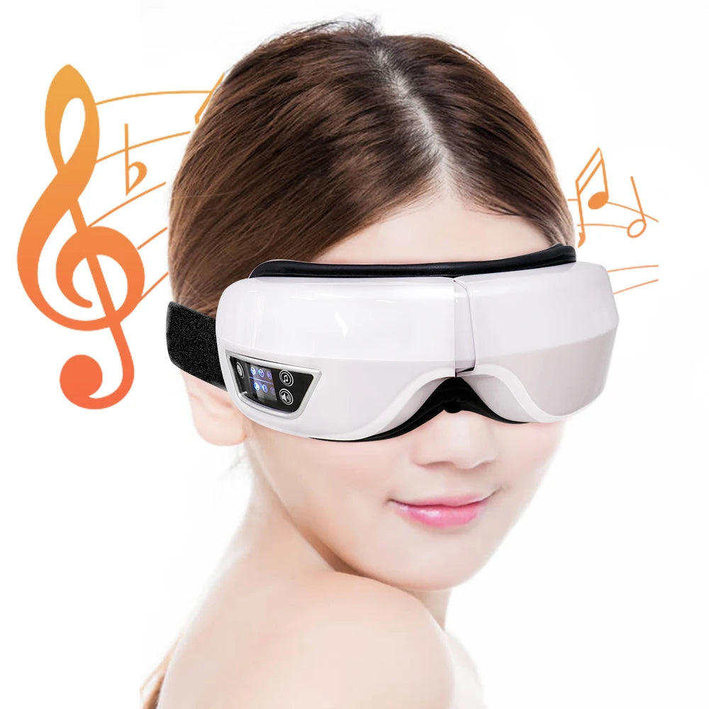 6D Smart Eye Massager Vibration Hot Airbag Compress Eye Care Instrument Bluetooth Music Eye Massage Glasses Eye Relax Fatigue