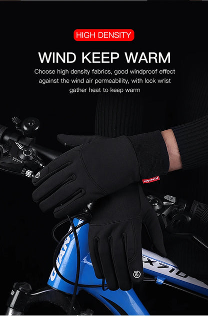 Cycling Gloves Black Women Autumn Winter Warm Touchscreen Nonslip Gloves Motorcycle Gloves Men Outdoor Sports Running