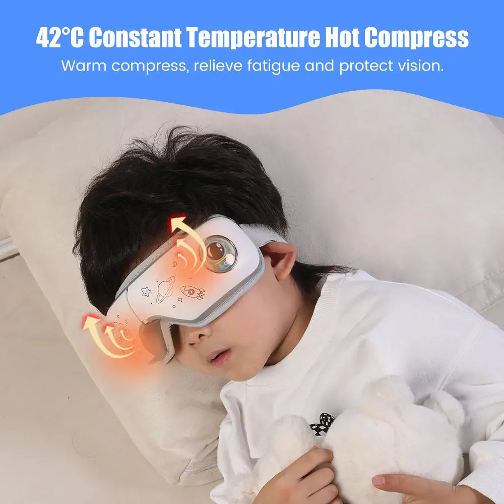 Eye Massager 6D Smart Airbag Vibration Bluetooth Eye Care Instrument Hot Compress Bluetooth Eye Massage Glasses Fatigue Pouch