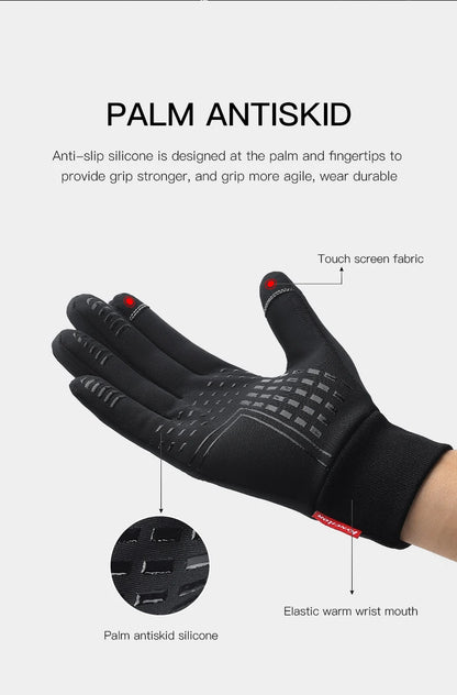 Cycling Gloves Black Women Autumn Winter Warm Touchscreen Nonslip Gloves Motorcycle Gloves Men Outdoor Sports Running