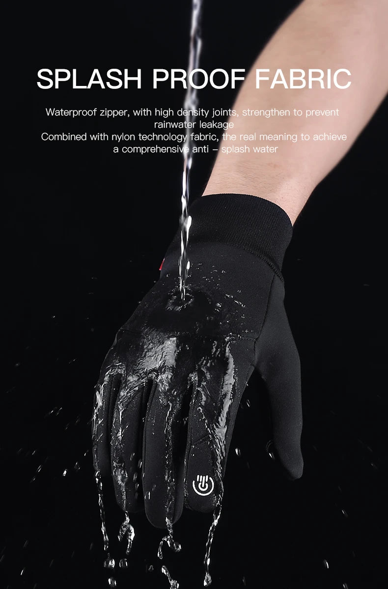 Cycling Gloves Black Women Autumn Winter Warm Touchscreen Nonslip Gloves Motorcycle Gloves Men Outdoor Sports Running